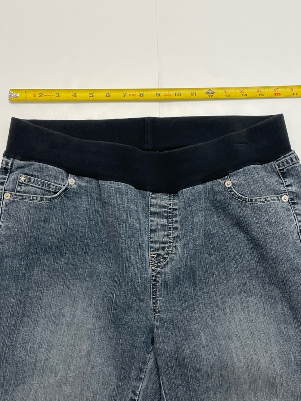 Oh Baby By Motherhood Comfort Waist Blue Denim Maternity Boot Cut Jeans Size M - Picture 6 of 12